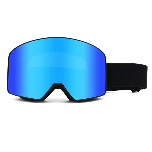 OTG Ski Goggles, Interchangeable Lens, Anti-Fog Polycarbonate Cylindrical Lens | Ice Blue