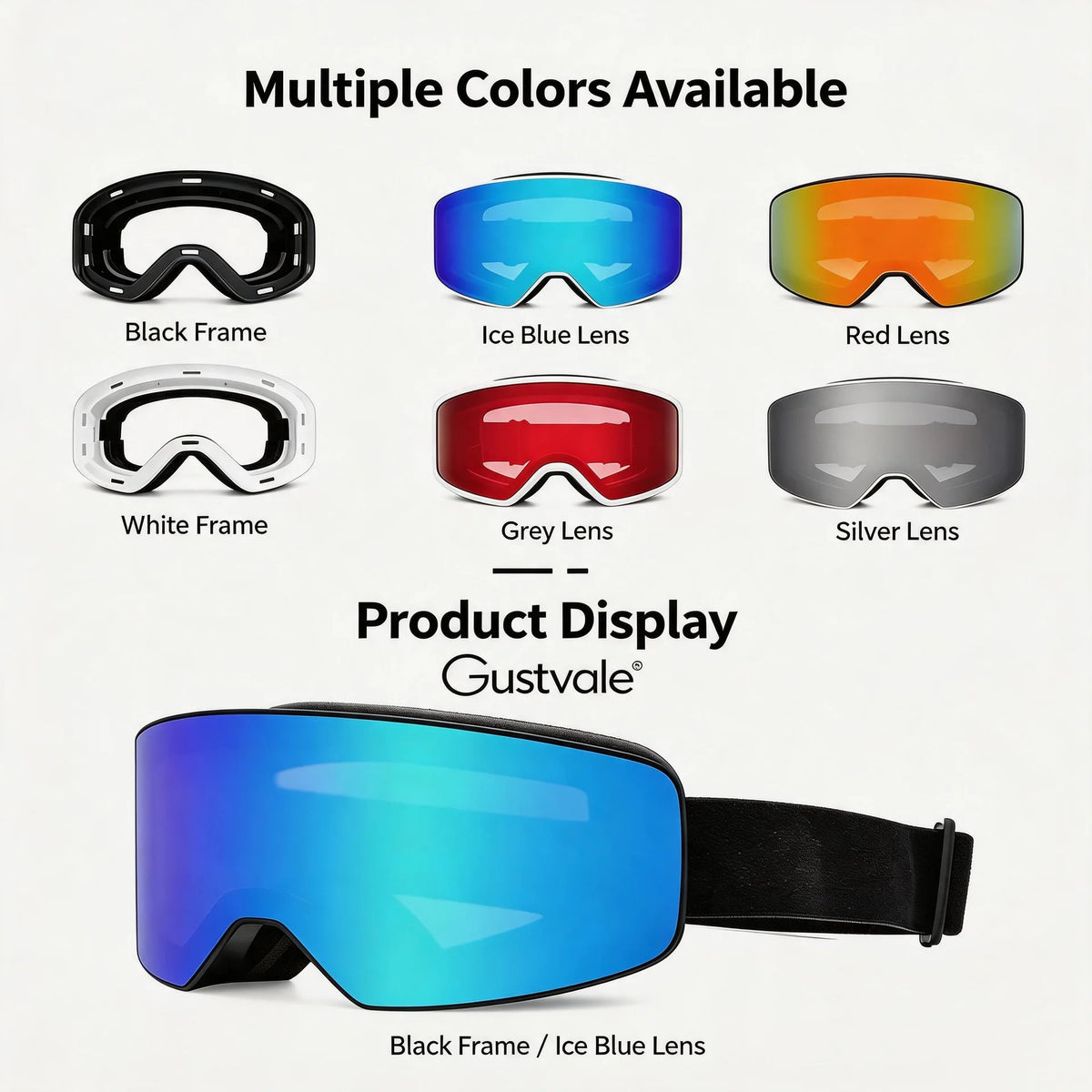 OTG Ski Goggles, Interchangeable Lens, Anti-Fog Polycarbonate Cylindrical Lens | Pink