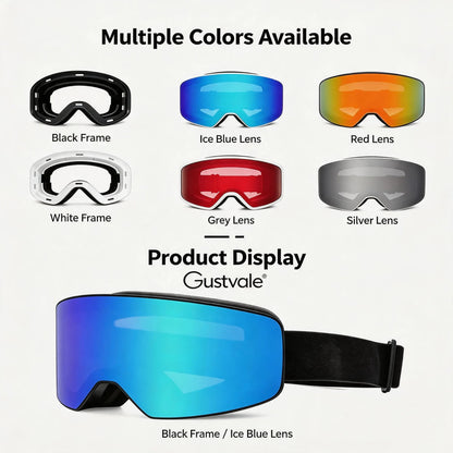 OTG Ski Goggles, Interchangeable Lens, Anti-Fog Polycarbonate Cylindrical Lens | Pink