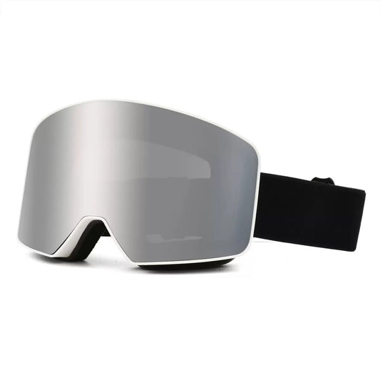 OTG Ski Goggles, Interchangeable Lens, Anti-Fog Polycarbonate Cylindrical Lens | Silver