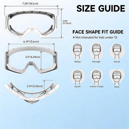 OTG Ski Goggles, Interchangeable Lens, Anti-Fog Polycarbonate Cylindrical Lens | Pink