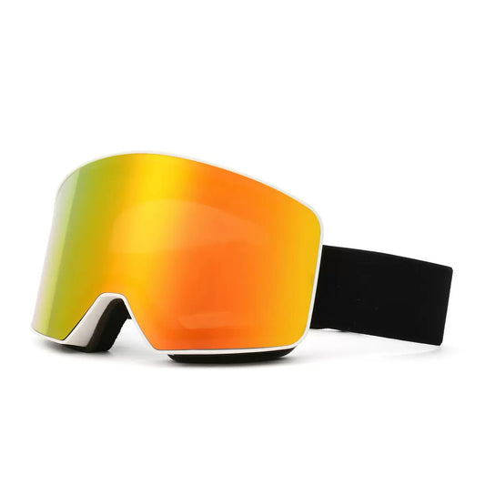 OTG Ski Goggles, Interchangeable Lens, Anti-Fog Polycarbonate Cylindrical Lens | Orange