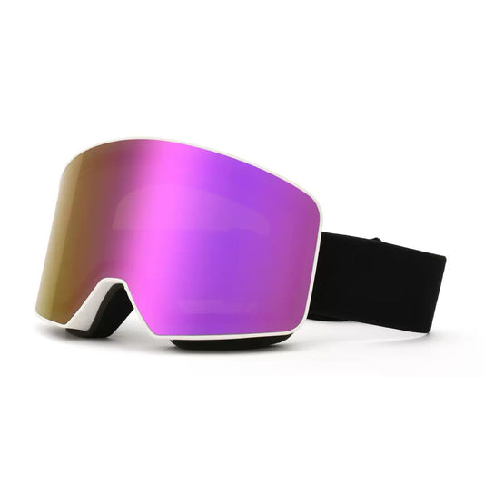 OTG Ski Goggles, Interchangeable Lens, Anti-Fog Polycarbonate Cylindrical Lens | Purple